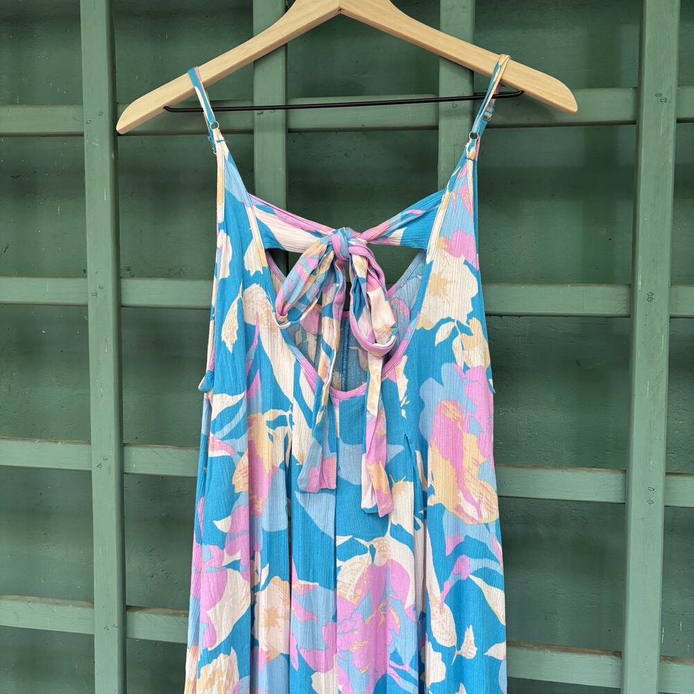 Cozy Co Boho Floral Wide Leg Resortwear Jumpsuit Size L - Picture 6 of 6